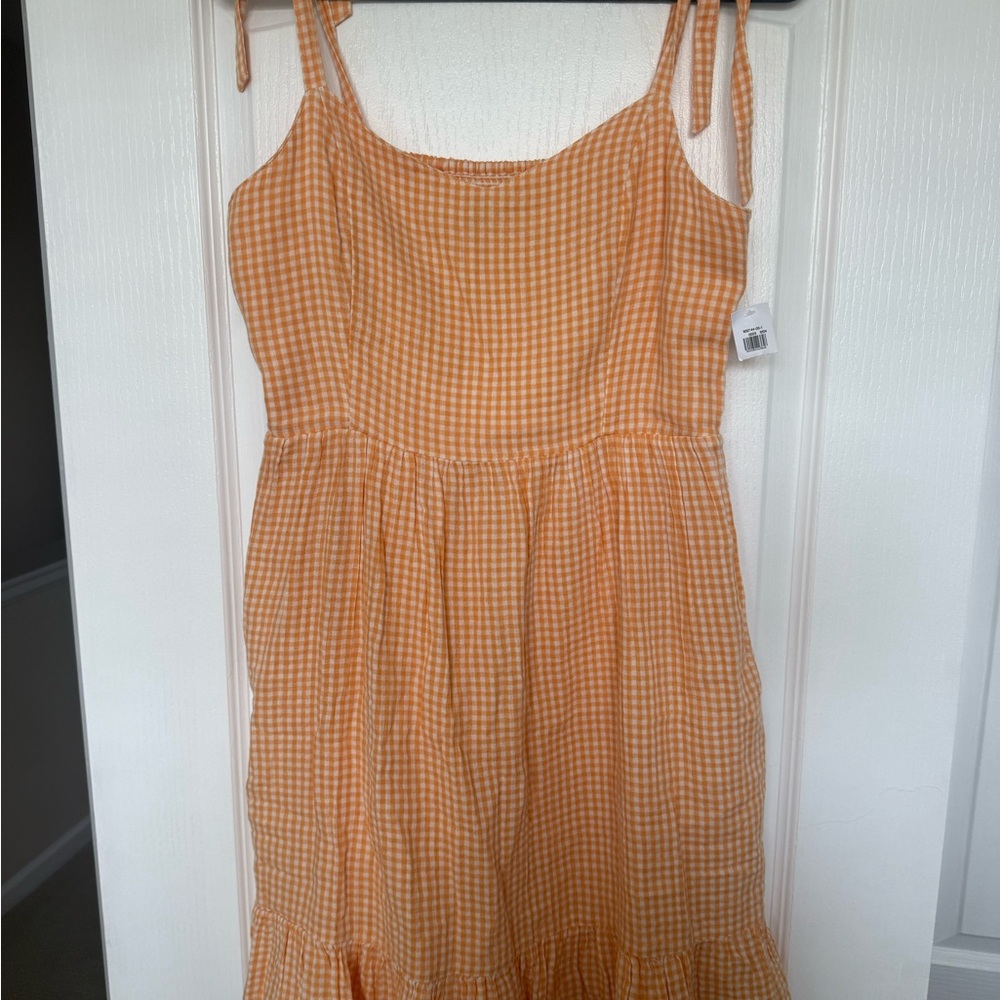 Orange Gingham Sundress